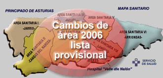 PUBLICADOS LOS CAMBIOS DE AREA DE 2006