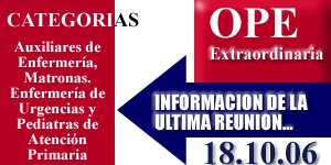 INFORMACION DE LA REUNIÓN OPE EXTRAORDINARIA   DEL 18 de Octubre 2006