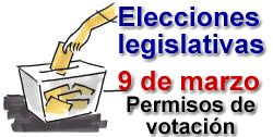 Regulación de los permisos de votación para el día 9 de marzo