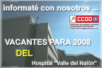 ESTIMACION DEL TOTAL DE VACANTES EN NUESTRO HOSPITAL