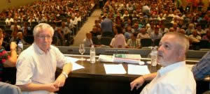 Asamblea de delegados de CC.OO. de ayer en Gijón