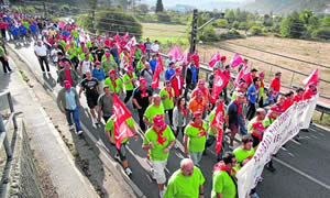 Las marchas tienen prevista la llegada a la Plza. de España de Oviedo sobre las 19:00 h.