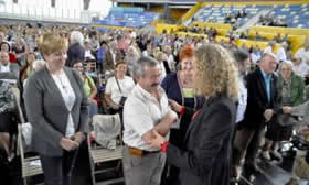En el Día Internacional de las Personas Mayores, celebrado en el Palacio de Deportes de Oviedo, ayer