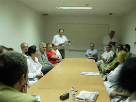 Asamblea de ayer de la Sección Sindical de CC.OO. en el Hospital Valle del Nalón