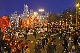 150.000 manifestantes, según las organizaciones convocantes, contra los recortes en Madrid