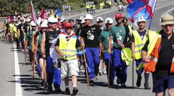 Las marchas mineras con Madrid casi a la vista