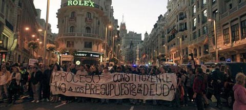 De la manifestación de ayer en Madrid convocada por el 25-S