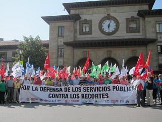 Convocada por la plataforma sindical y de asociaciones profesionales de empleados y empleadas públicos de Asturias