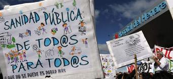 La lucha por la defensa de la sanidad pública y frente a la contrarreforma del PP se está dando en Madrid