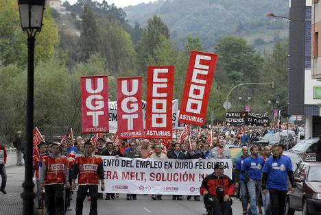 La Cuenca respondió al llamamiento de los trabajadores de Felguera Melt
