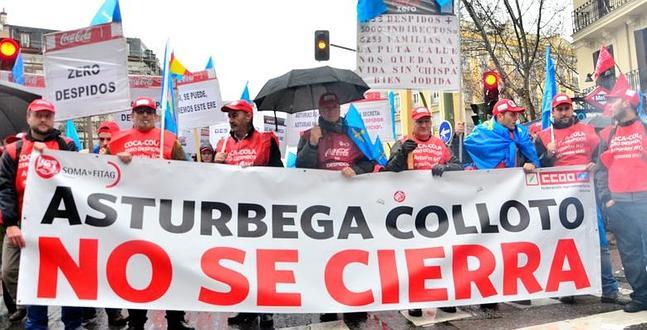 Miles de trabajadores de Coca-Cola se manifiestan en Madrid
