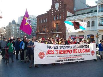 Ayer la marcha asturiana se juntó en León con la de Galicia y las comarcas leonesas del Bierzo y Laciana