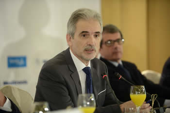 Aquilino Alonso, consejero de Salud de Andalucía, en el coloquio de Europa Press