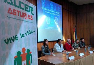 Primera jornada organizada por la Asociación para la Lucha Contra las Enfermedades Renales (ALCER), celebrada en el Hospital de Jarrio